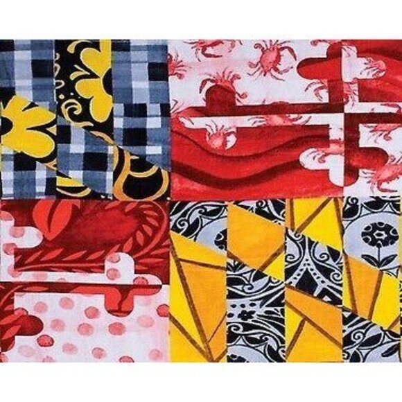 Maryland Flag Quilt Style Beach Bath Towel - NEW Fast Ship - Picture 3 of 5
